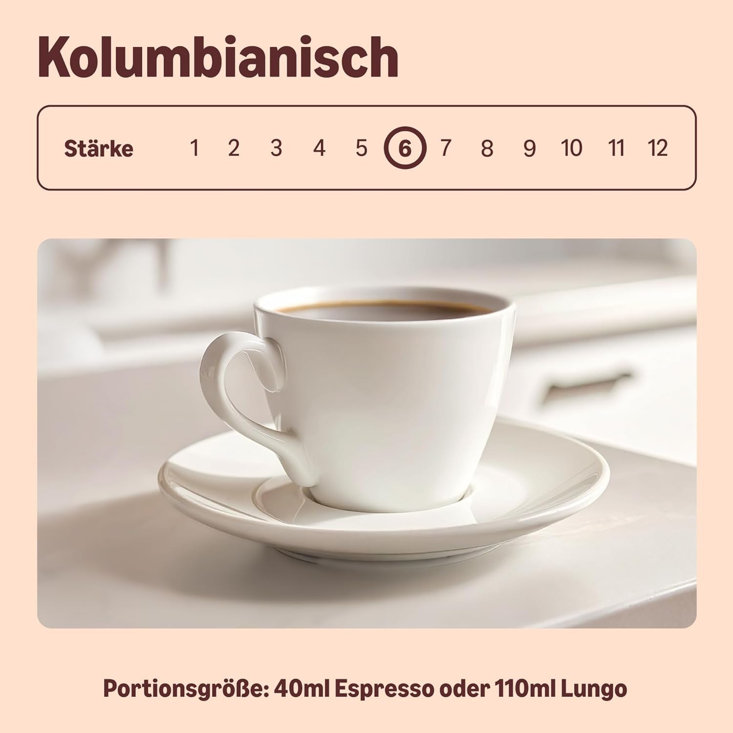 Par Amazon Capsules de café Heimkompostierbare, compatibles avec Nespresso, 100 % Arabica colombien, 20 pièces – Certifié Rainforest Alliance