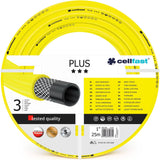 CELLFAST Tuyau d'arrosage 3,4 pouces Tuyau d'arrosage à 3 couches Tuyau d'irrigation flexible avec renfort de fil durable Résistant aux UV Anti-algues 25 bars 50 mètres et plus