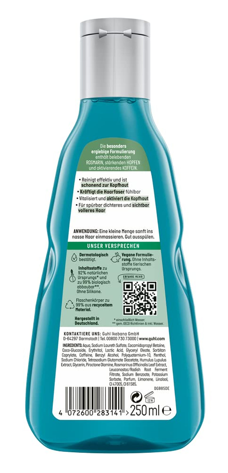 Guhl Men Full & Strong Shampoo - Type de cheveux : Fins, fins, normaux Guhl Shower & Bath