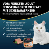animonda Vom Feinsten Adult Gourmet Variety (32 x 100 g), nourriture humide sans céréales et sans sucre pour chats adultes avec un noyau gourmand irrésistible.