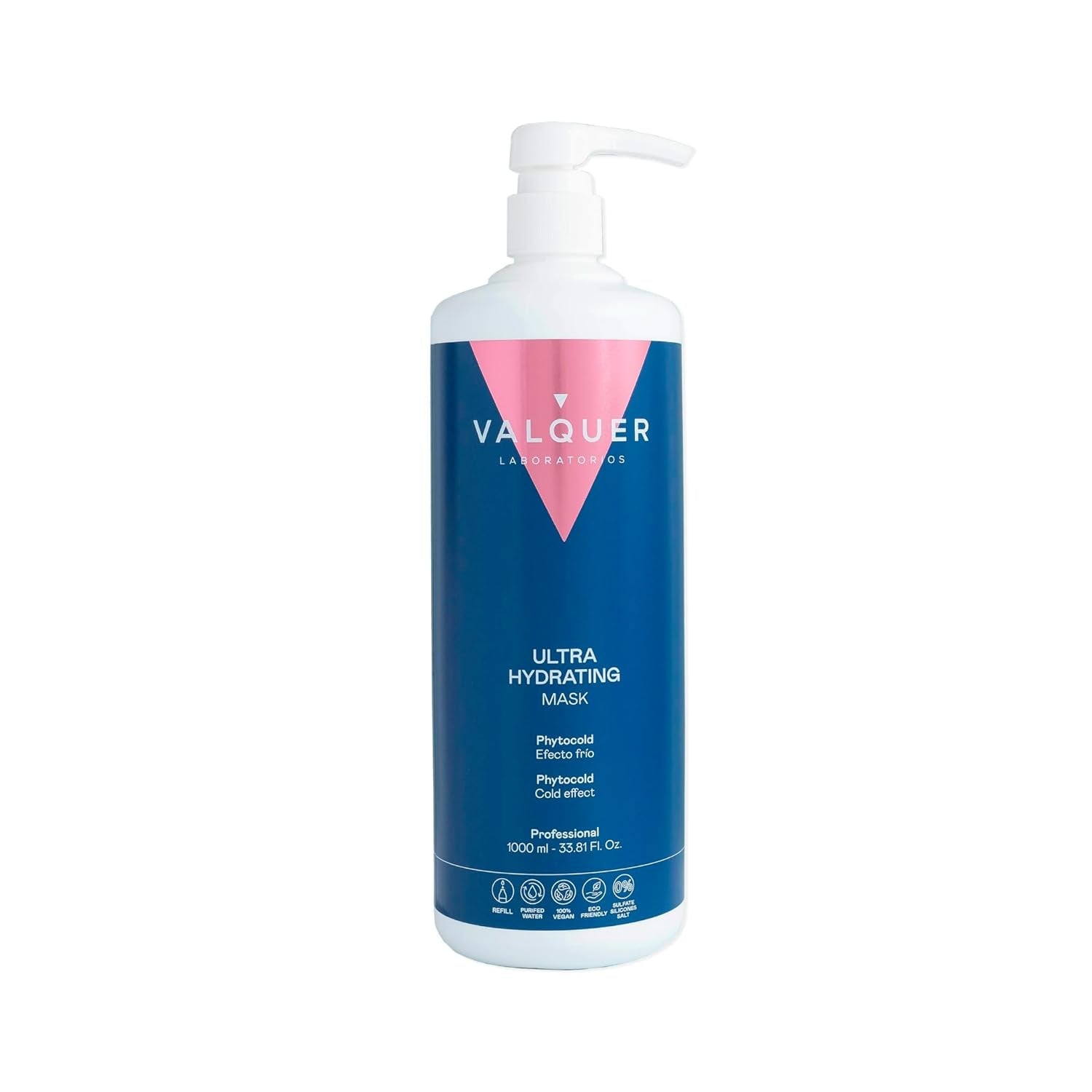 Valquer Profesional Ice Hair Mask - Masque capillaire ultra-hydratant sans sulfates, sels et silicones Masque capillaire Naty Shop 1 litre (1 paquet)