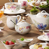 Villeroy & Boch Mariefleur Gris Basic sucrier, porcelaine premium, blanc/multicolore