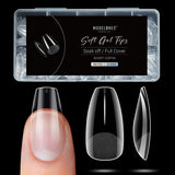 Modelones Nail Tips 510 pièces – Ensemble de pointes d'ongles à couverture complète, ensemble de pointes en gel, pointes d'ongles en résine PMMA pré-polonées, ongles artificiels à coller sur Nail Art DIY, Squoval court