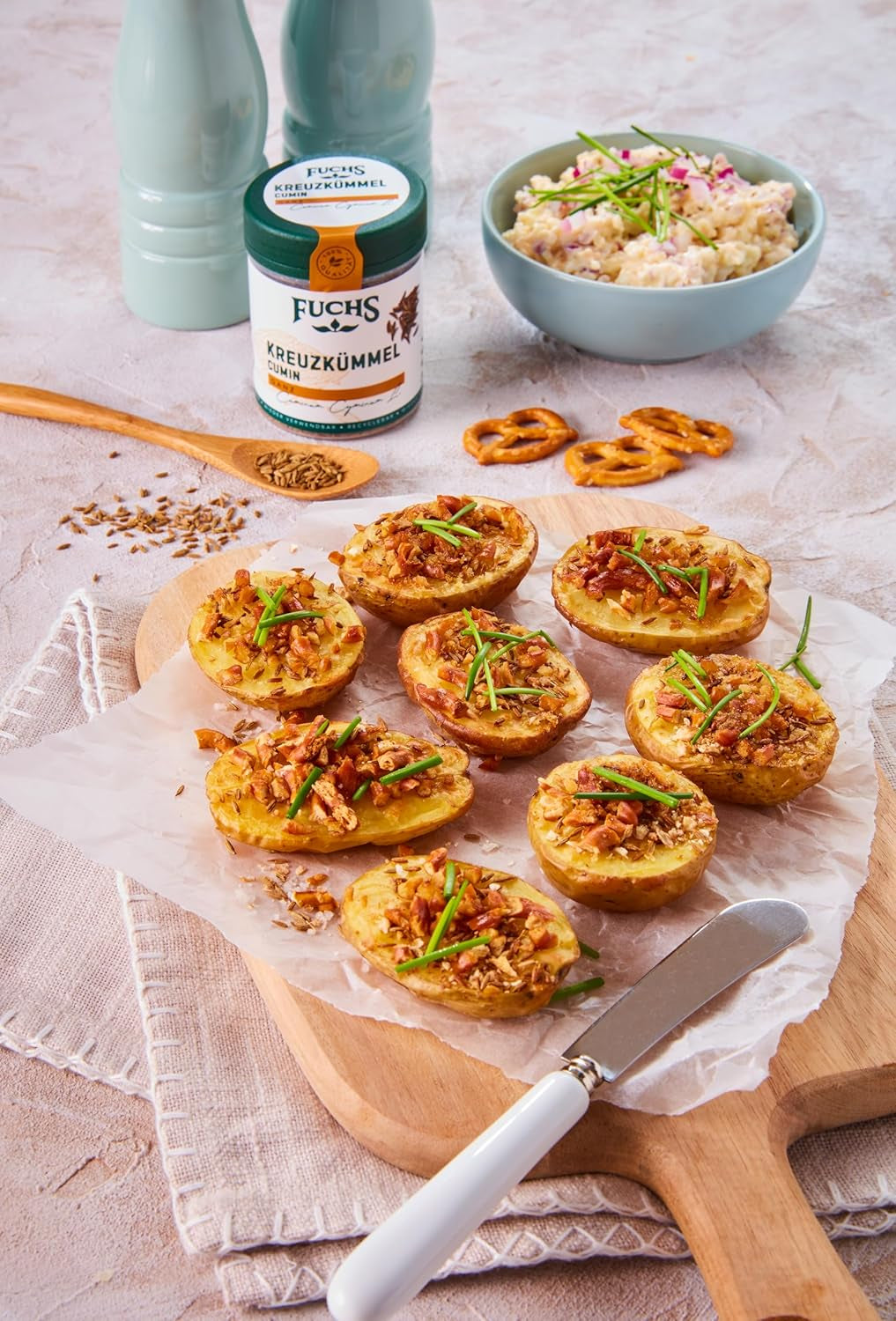 Fuchs Gewürze - Kreuzkümmel ganz - orientalisch-nussige Note für Falafel und Linsengerichte - ingrédients naturels - 60 g en dose variable, recyclable