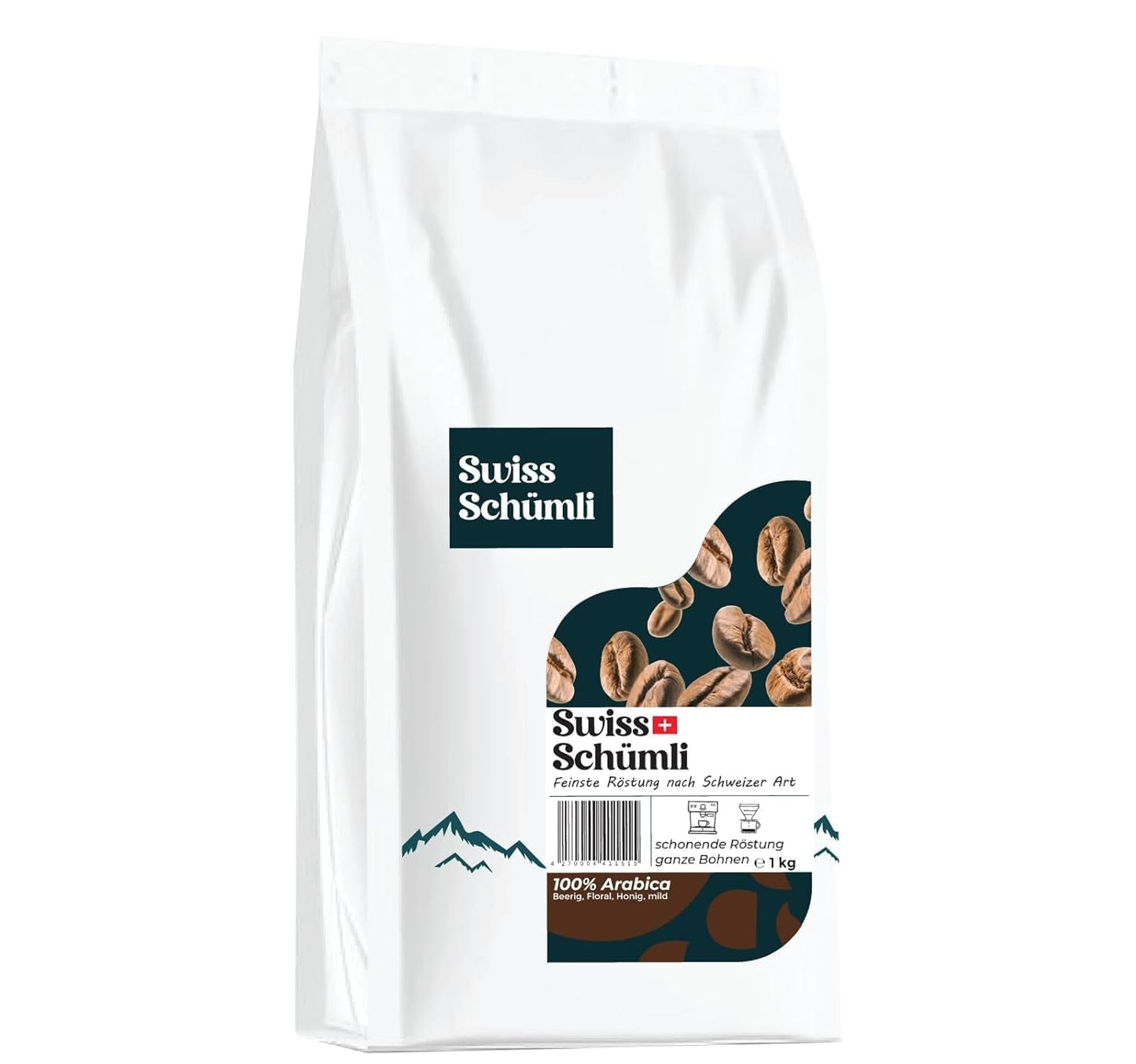 Issu de plus de 175 ans d'expérience : Schwiizer Schüümli Swiss Schümli en grains 1 kg – Torréfaction légère pour un café Schümli fin, crème parfaite, intensité 2/5, acidité 1/5 – pour un vrai plaisir de café