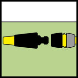 Kärcher raccord de tuyau 2.645-194.0 (Universal Plus, avec Aqua Stop) noir, petit