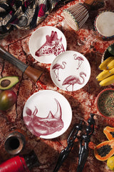Assiette Excelsa Flora & Fauna, céramique, multicolore