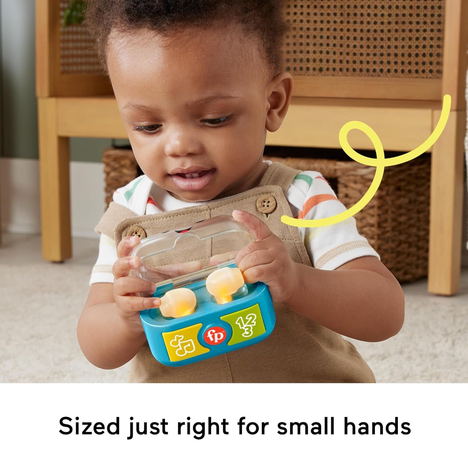 FISHER-PRICE Apprentissage et jeu amusants avec des bouchons d'oreille ludiques - Bouchons d'oreille interactifs avec lumières amusantes, chansons d'apprentissage et activités de motricité fine, plus de 20 chansons et phrases, 6 mois et plus, HWY45 Baby Toys Naty Shop