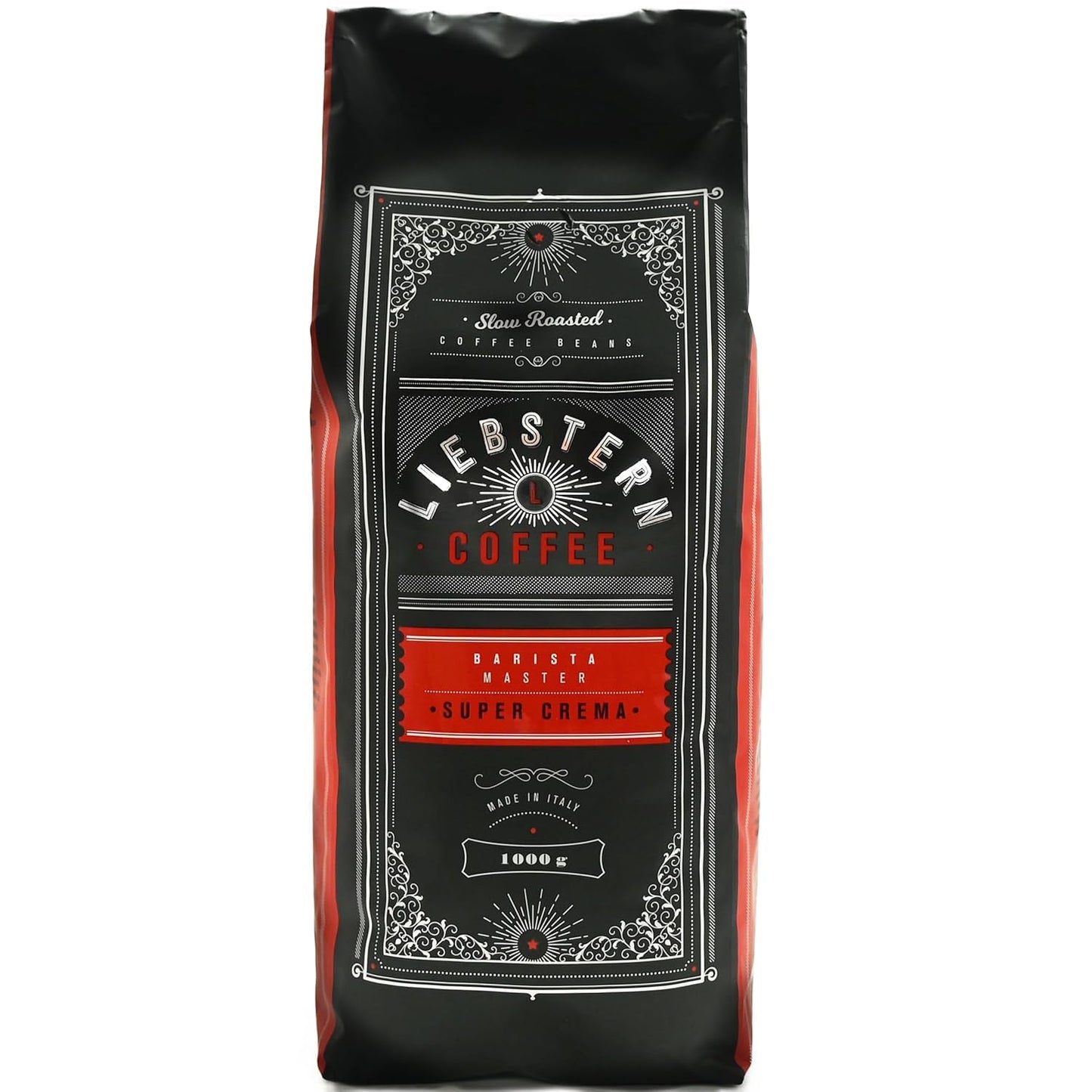 NOUVEAU | CAFÉ LIEBSTERN | Café en grains 1kg | SUPER CRÈME | Café à très faible acidité | Les meilleurs grains d'espresso pour machines entièrement automatiques | Torréfaction moyenne avec beaucoup de saveur