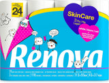 Papier toilette Renova Skincare, 3 couches, blanc, 24 rouleaux