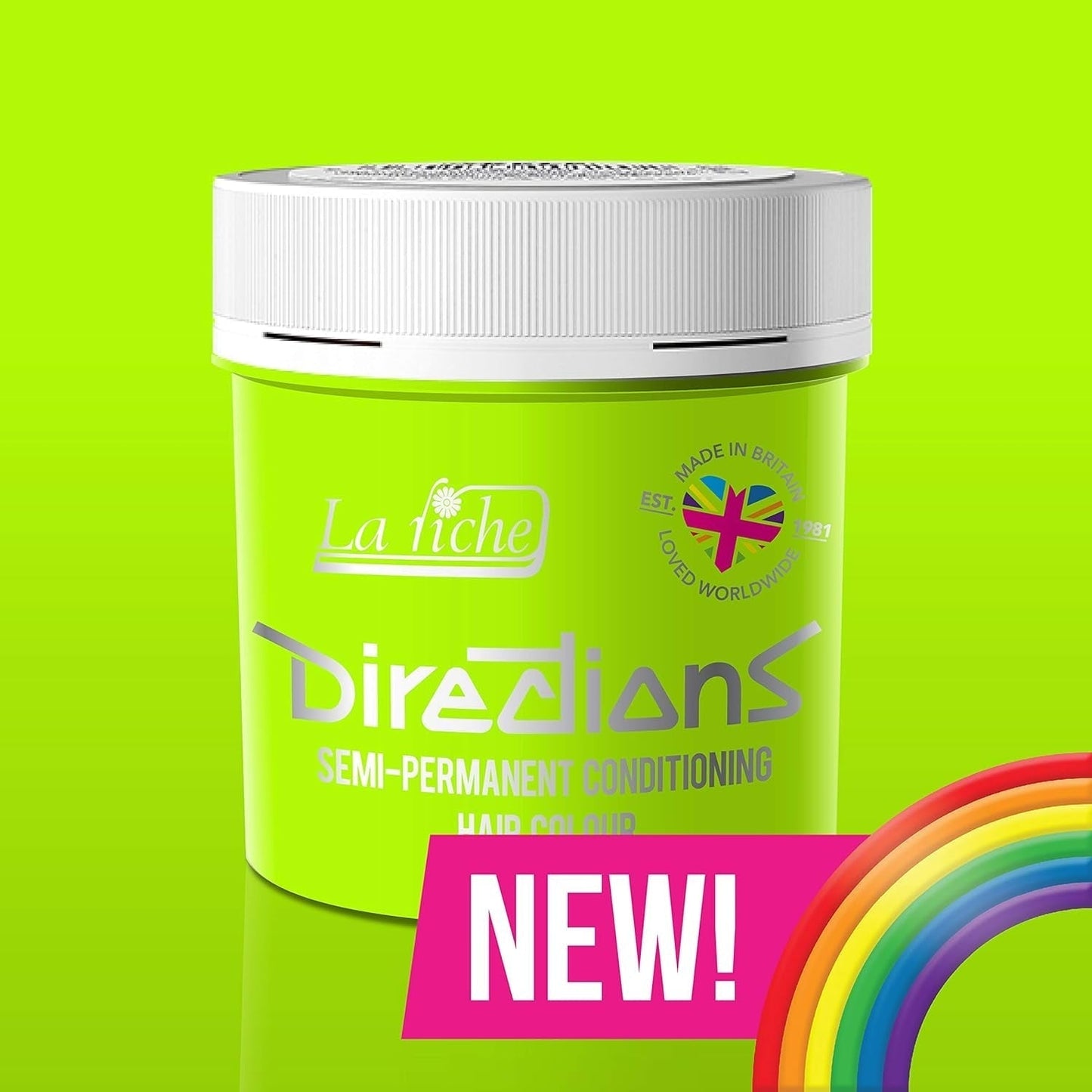 Directions Coloration Semi-permanente 88 ml - Orange Fluorescent Coloration capillaire Naty Shop Vert Fluorescent 88 Ml (pack de 2)