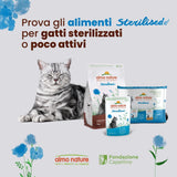 Almo Nature Functional - Stérilisé - Aliment humide pour chat adulte et senior, stérilisé ou peu actif - au cabillaud et au poulet - Faible en gras, hydratant - 70g (paquet de 6)