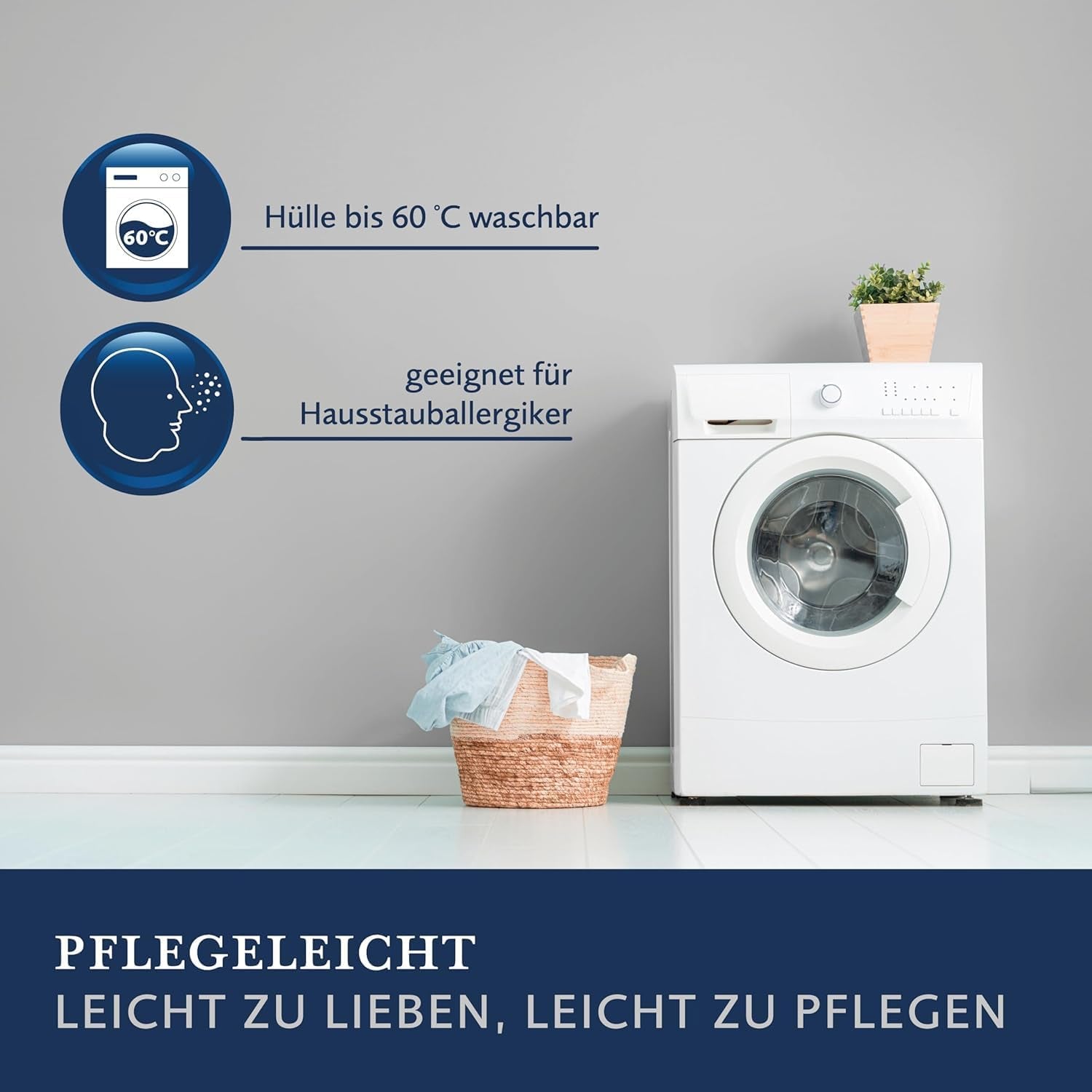 Oreiller Billerbeck S20 Visco - Oreiller cervical - Oreiller 40 x 80 cm - Oreiller de soutien cervical avec noyau Visco High-Tech