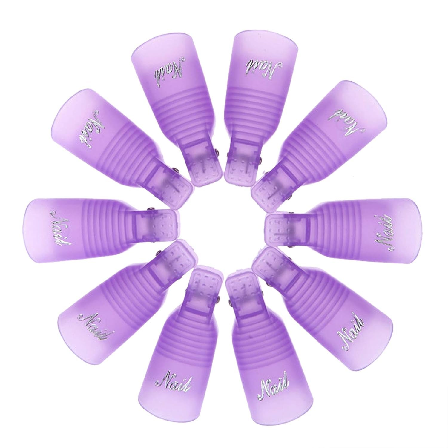 Hanyousheng Pinces à ongles, Clips à ongles, 10 pièces Noir Pinces à ongles, Pinces à ongles, Nails Art Gel Cap, Soak Off Clip Cap UV Gel Poliermittel Entferner Wrap Nail Tool
