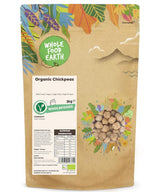 Pois chiches biologiques Wholefood Earth 3 kg | Sans OGM | Végétalien | Riche en fibres | Riche en protéines | Certifié biologique