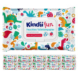 Kindii Fun Wet Toilet Paper - (10X60 pièces) Papier toilette humide - Camomille, Aloe Vera, Ph-Neutre, Waterable, Rafraîchit la zone intime - 600 pièces
