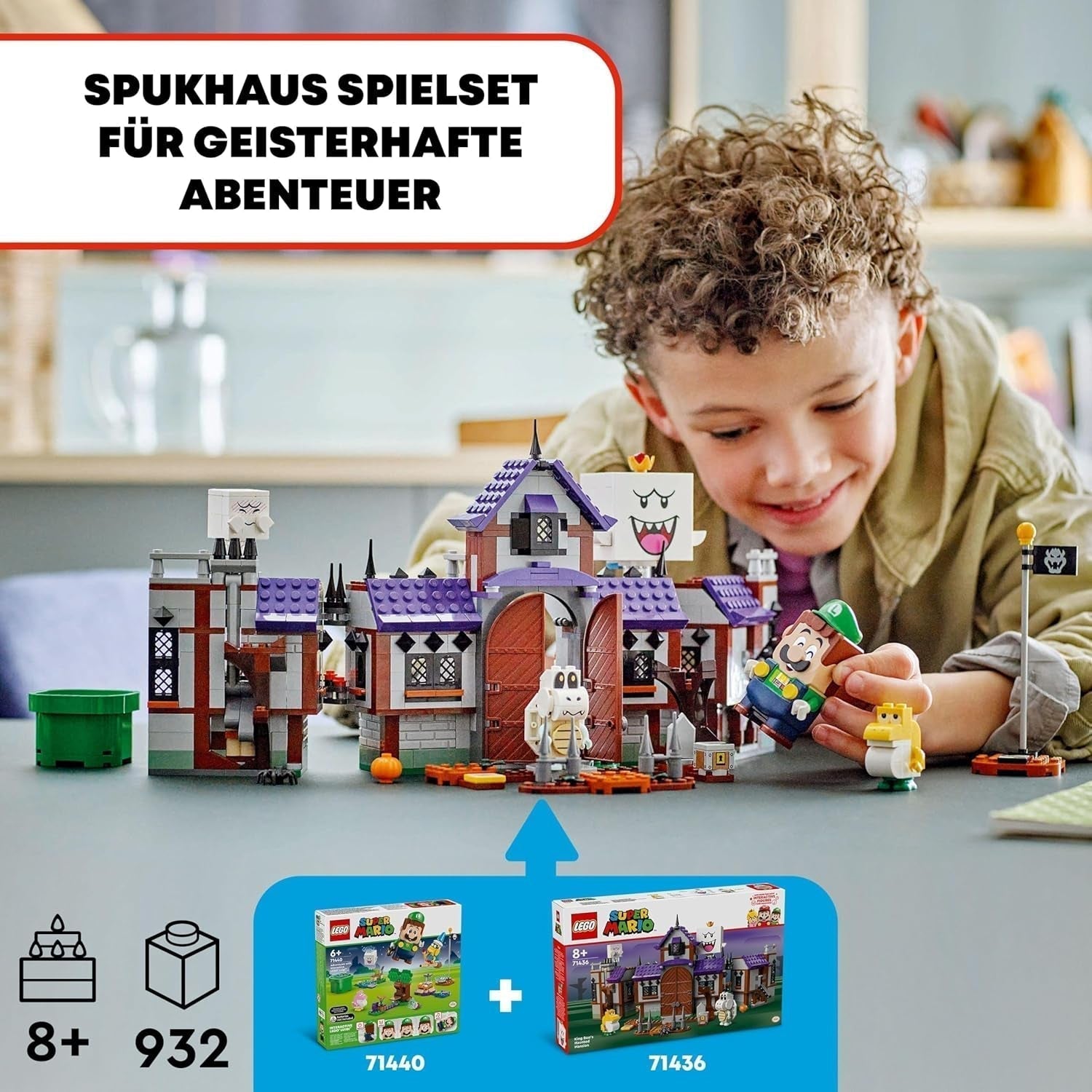LEGO Super Mario King La maison hantée de Buu Huu Maison hantée pour enfants Ensemble de collection Nintendo avec bébé Yoshi Cadeau pour garçons, filles et joueurs à partir de 8 ans 71436 Ensembles de construction Besuche den LEGO-Store