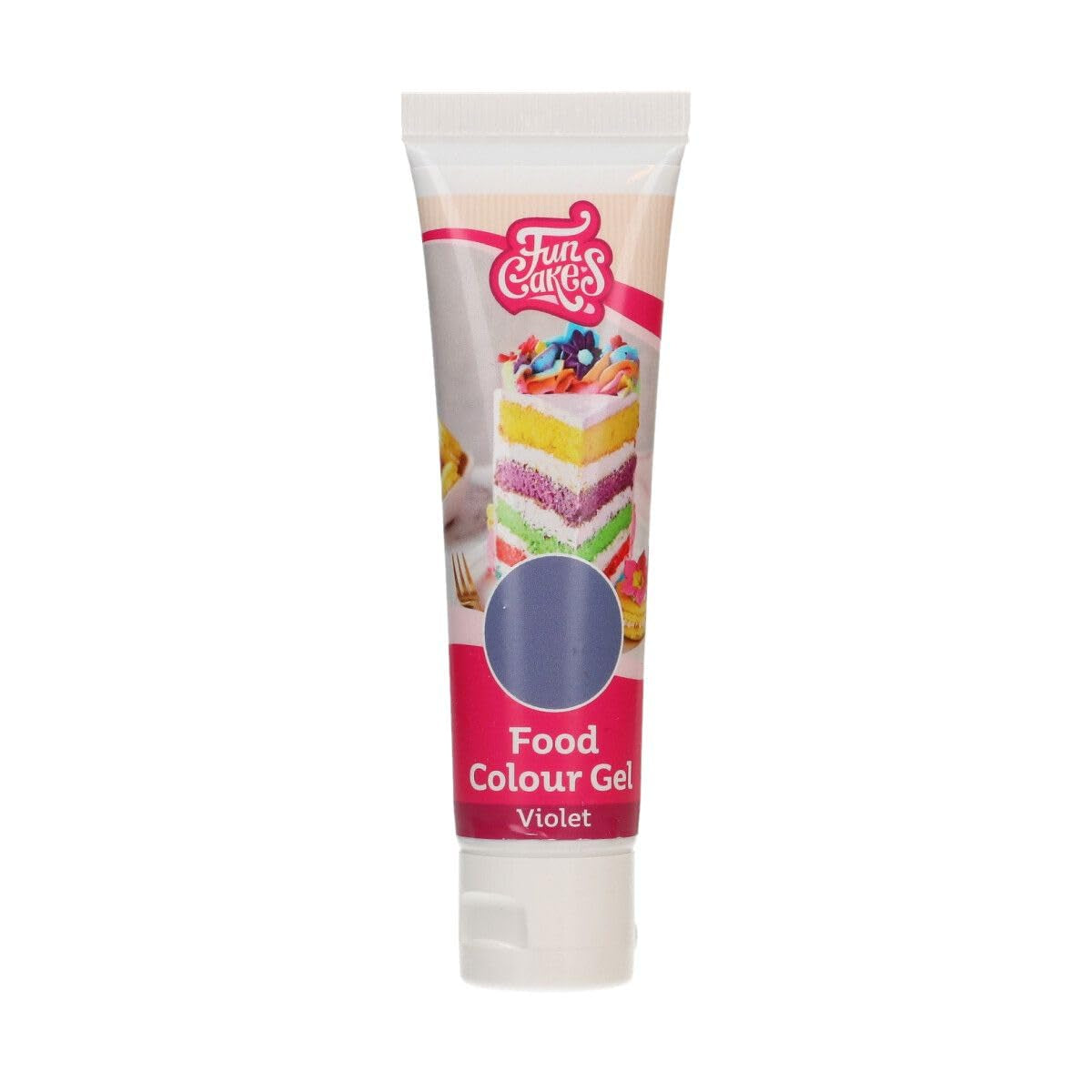 Gel Colorant Alimentaire Violet Funcakes : Colorant alimentaire hautement concentré pour pâte, crème, fondant, pâte d'amande, pâtisseries, dosage facile, gouttes individuelles pour créer des couleurs éclatantes, Halal, 30g