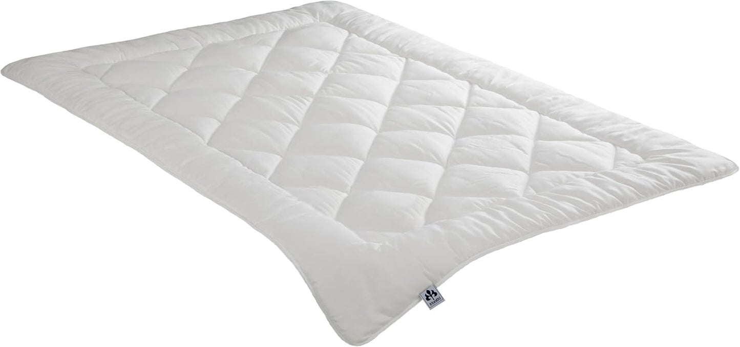 Couette toutes saisons Irisette Merino - Fabriquée en Allemagne - Couette transitionnelle pure laine neuve 135 x 200 cm Blanc Couettes et couettes certifiées Oeko-Tex Naty Shop Couette mono toutes saisons 135 x 200 cm