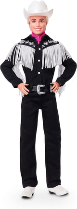BARBIE the MOVIE Ken - Poupée de collection de long métrage en tenue western, chemise vintage, chapeau de cowboy, bottes blanches, 3 ans et plus, HRF30 Naty Shop Dolls Titre par défaut