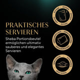 Nourriture humide Sheba pour chatons, en sachets assortis, au saumon (MSC) et poulet en sauce, multipack 40x85g