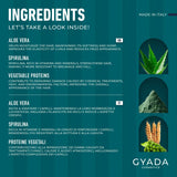 GYADA COSMETICS Pack Renforcement Capillaire Spiruline Nourrissant Anti-Chute Double Embouts Fonctionne 250 ml + Peigne en Bois de Hêtre Idéal pour Démêler Tous Types de Cheveux Masque Capillaire Naty Shop