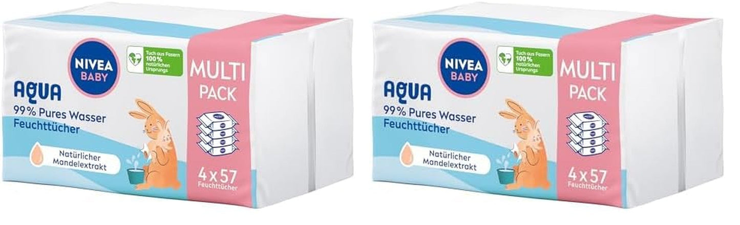NIVEA Baby Aqua lingettes humides 4x57 pièces