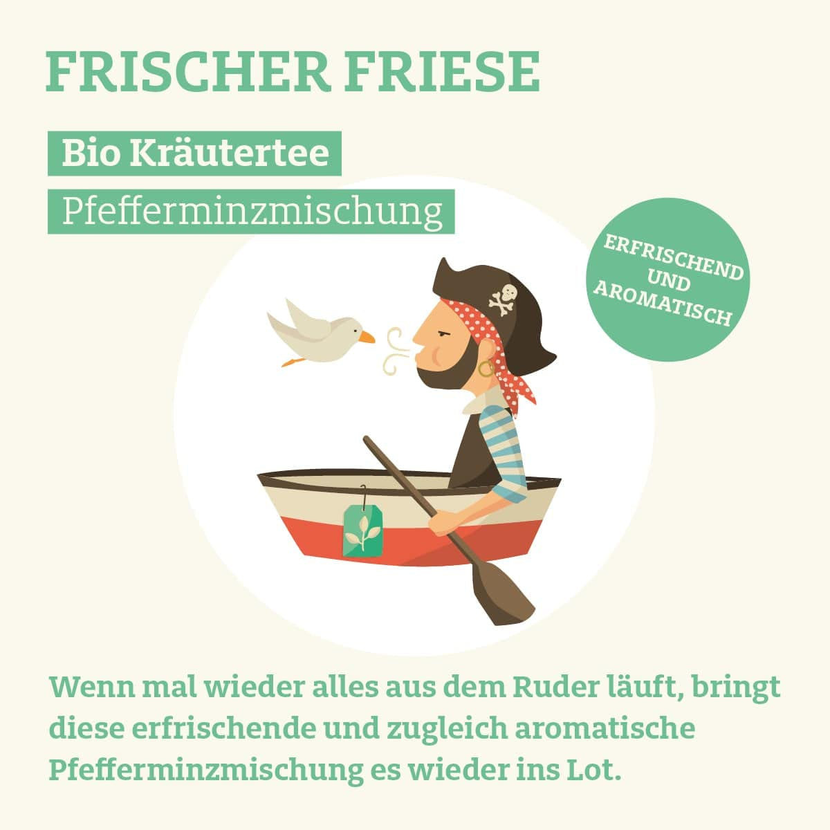 Boire plus de thé FRISCHER FRIESE - Tisane bio | Mélange de menthe | Thé à la menthe biologique | Thé en vrac dans une boîte à thé | Cadeau I 50 G