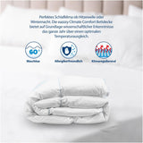 Couette Genius Eazzzy Climate Comfort 155 X 220 Cm, Fibre serrée, Couette légère pour toutes les saisons, Couette respirante, Température agréable pour dormir, Couette pour toutes les saisons Couettes et couettes Naty Shop
