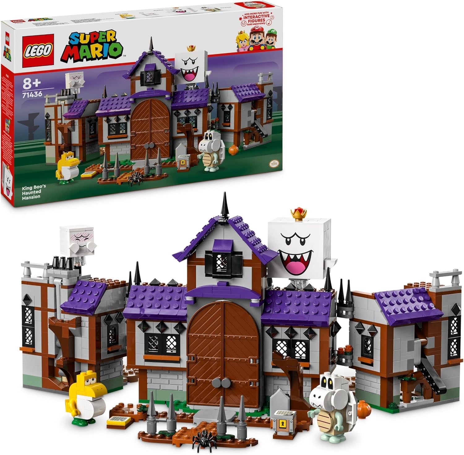 LEGO Super Mario King La maison hantée de Buu Huu Maison hantée pour enfants Ensemble de collection Nintendo avec bébé Yoshi Cadeau pour garçons, filles et joueurs à partir de 8 ans 71436 Ensembles de construction Besuche den LEGO-Store Default Title