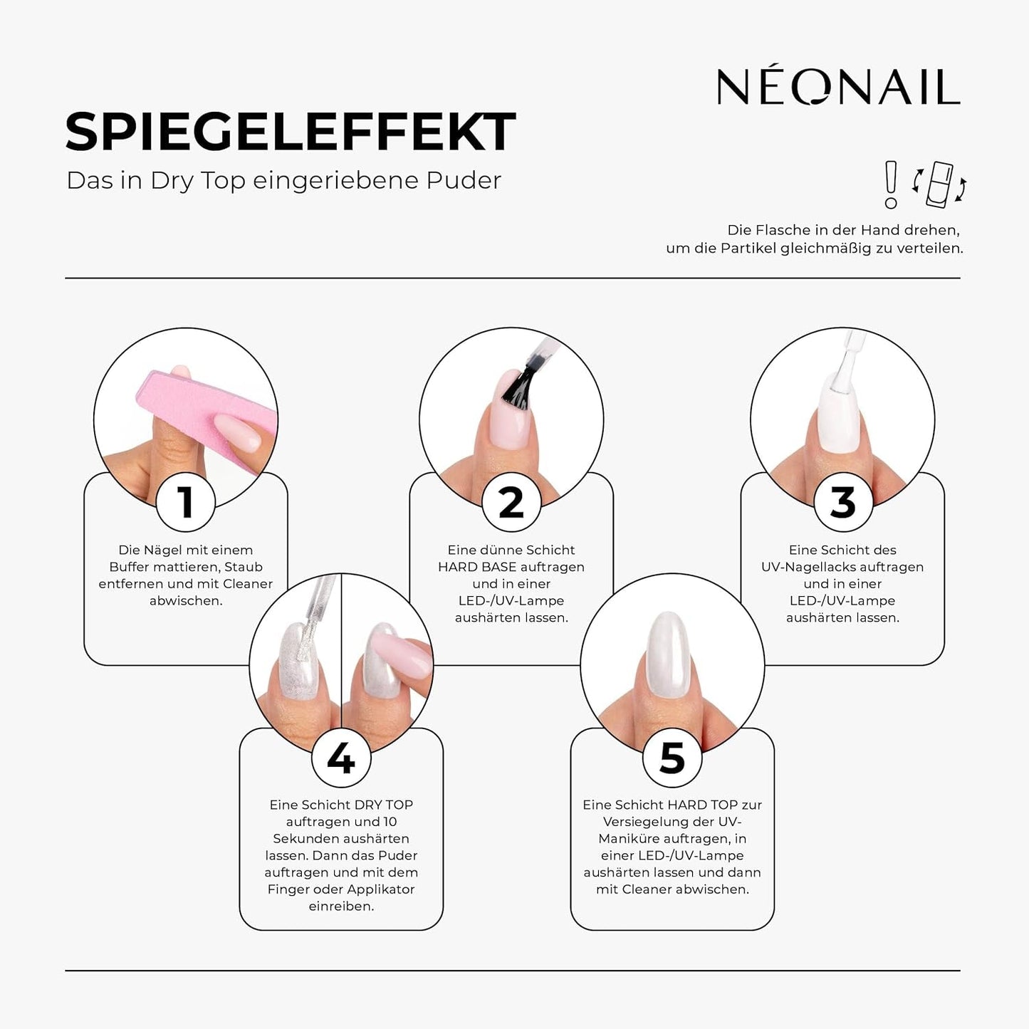 NÉONAIL Poudre à Ongles Liquide Chameleon 04 - Flüssiger Nagelpuder - Chrome Nail Powder - Glitzer Nägel Puder - Nail Art - Nageldesign Zubehör - Glitter Powder - Chrom Nagelpuder - Grün, Gelb - 6.5 Ml