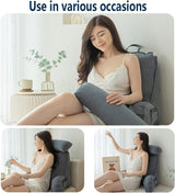Oreiller de lecture avec accoudoirs, coussin de dossier de canapé, coussin de livre pour lit, avec rouleau de cou amovible, coussin de soutien de chaise pour se détendre, jouer, lire, regarder la télévision