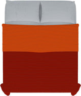 Couette d'été en microfibre orange/rouille pour lit double 250 x 250 cm Couettes et couettes Naty Shop