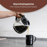 Machine à expresso Clatronic® | Machine à expresso automatique pour 12-14 tasses (environ 1,5 litre) | Machine à expresso avec filtre et système anti-goutte | 900W | Expresso KA 3473 Noir