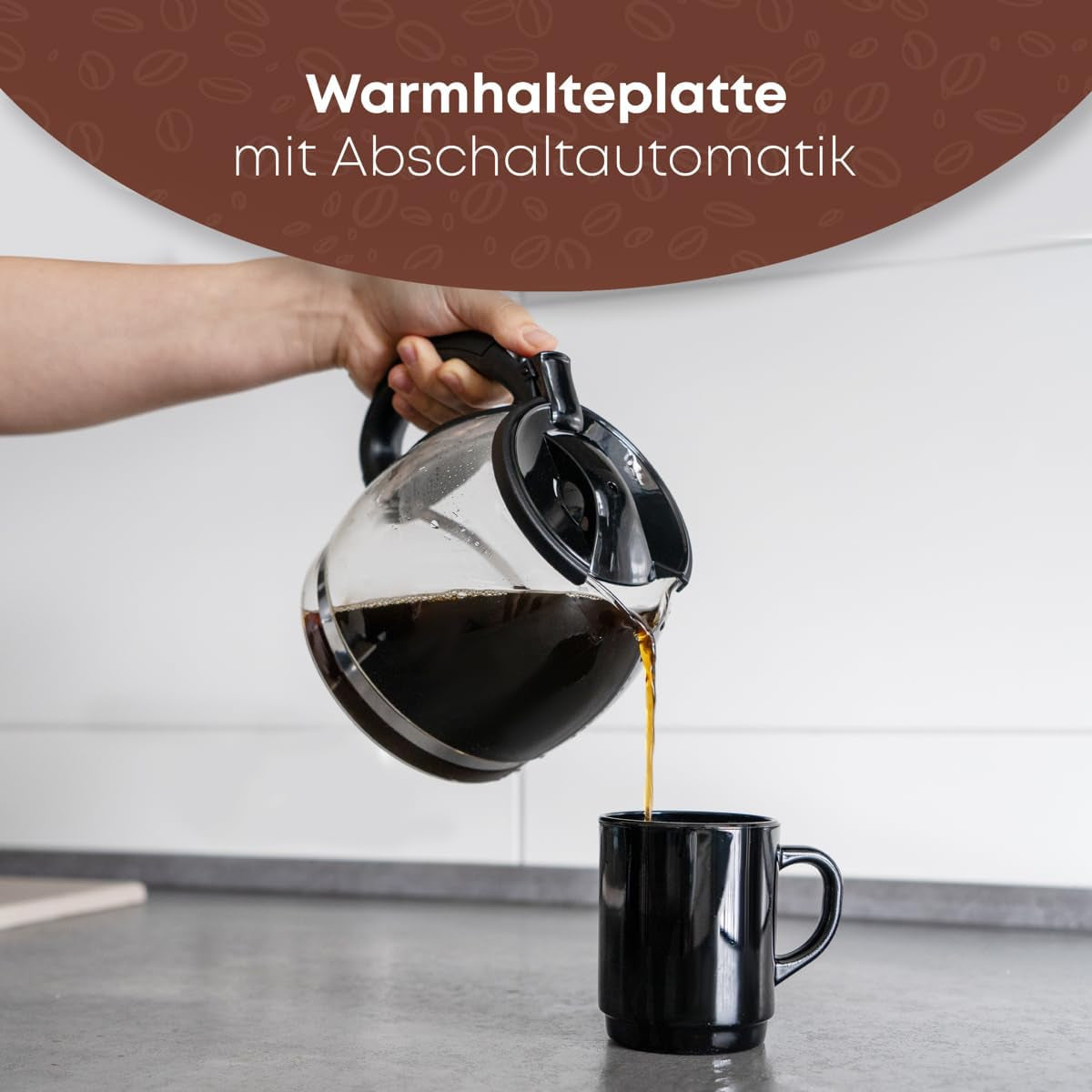 Machine à expresso Clatronic® | Machine à expresso automatique pour 12-14 tasses (environ 1,5 litre) | Machine à expresso avec filtre et système anti-goutte | 900W | Expresso KA 3473 Noir