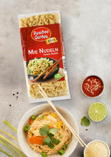 Jardin de Bambou - Nouilles Mie | Nouilles instantanées pour la cuisine asiatique | Idéal pour les plats au wok ou les soupes Vegans | Sachet de 250g