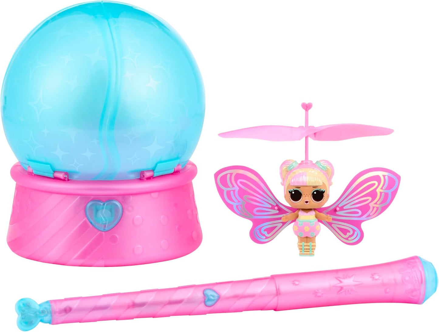 Mdr Surprise ! Magic Flyers Fairies Tots - Flower Child - Comprend 1 poupée et 1 baguette magique dans un paquet en forme de fleur, 2 à collectionner, Rose