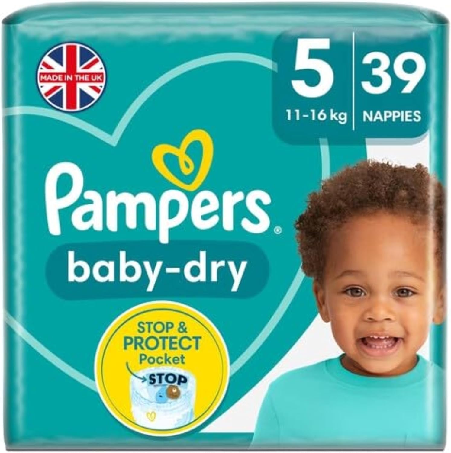 Couches Pampers 81657566 Pantalon Baby-Dry, blanc