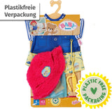 Costume de pêcheur Baby Born Teddy avec canne à pêche pour poupées de 43 cm et ours en peluche, 835982 Zapf Creation