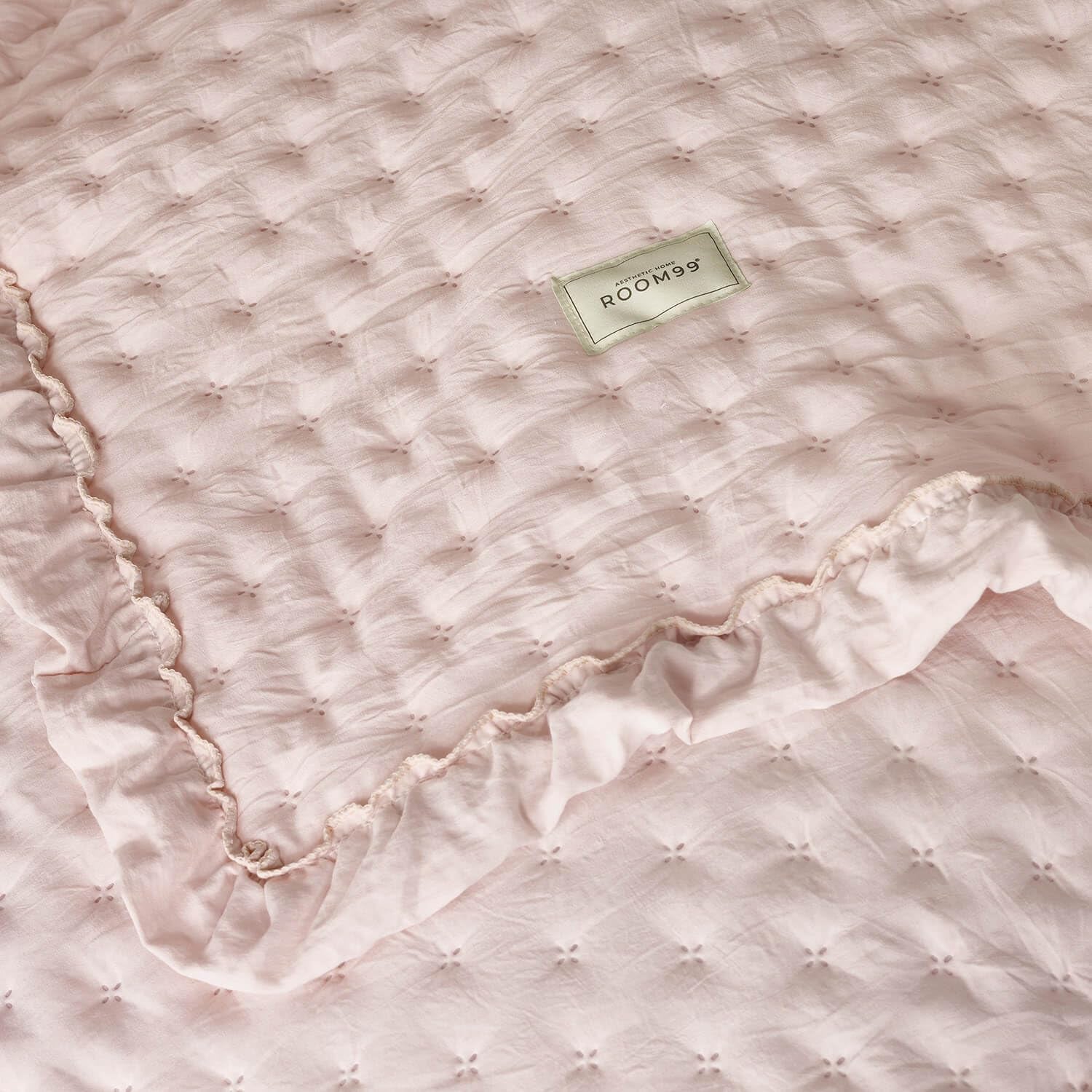 Molly Couvre-lit élégant en rose poudré 170 x 210 cm Couvre-lit polyvalent comme couvre-lit ou jeté de canapé pour lit et canapé Style couverture Idéal comme couvre-lit Lits et couvertures Besuche den ROOM99-Store