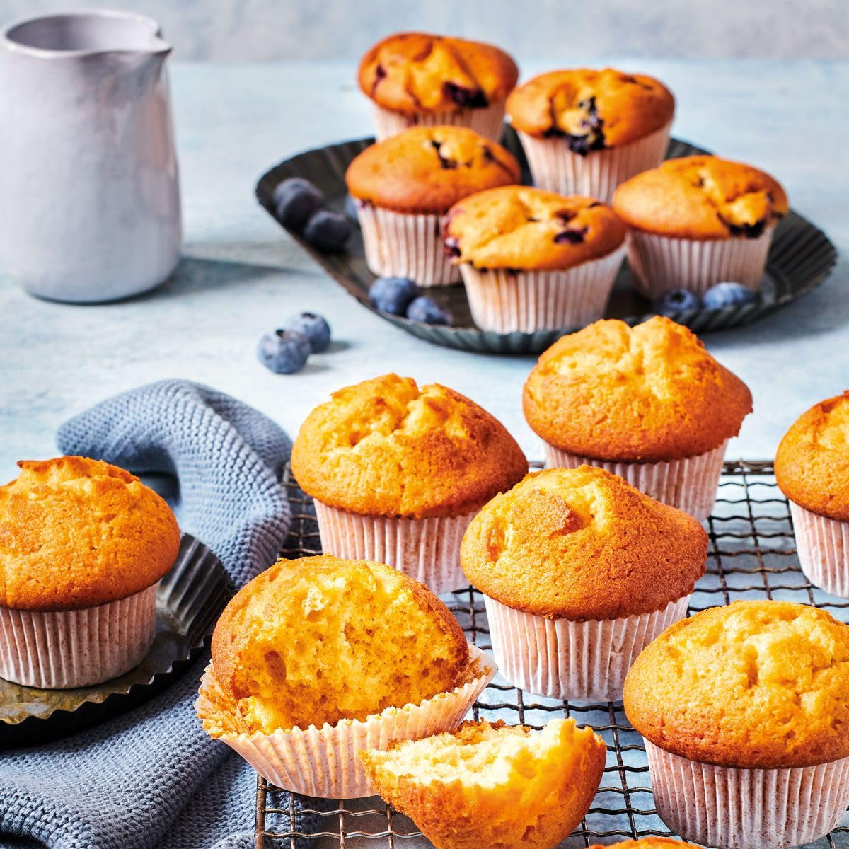 Funcakes Mix Für Muffins, Backen Sie Einfach Köstliche Muffins, Parfait American Muffins, Geeignet Für Die Herstellung von Blaubeermuffins ou Schokoladensplitter-Muffins, Halal., 1 Kg Naty Shop