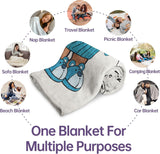 Musaecoin cadeau papa, cadeau d'anniversaire papa, idées cadeaux pour papa, cadeaux pour papa, couverture en flanelle de 50 à 60 pouces, cadeau de Noël pour papa, cadeau de fête des pères Lits et couvertures musaecoin