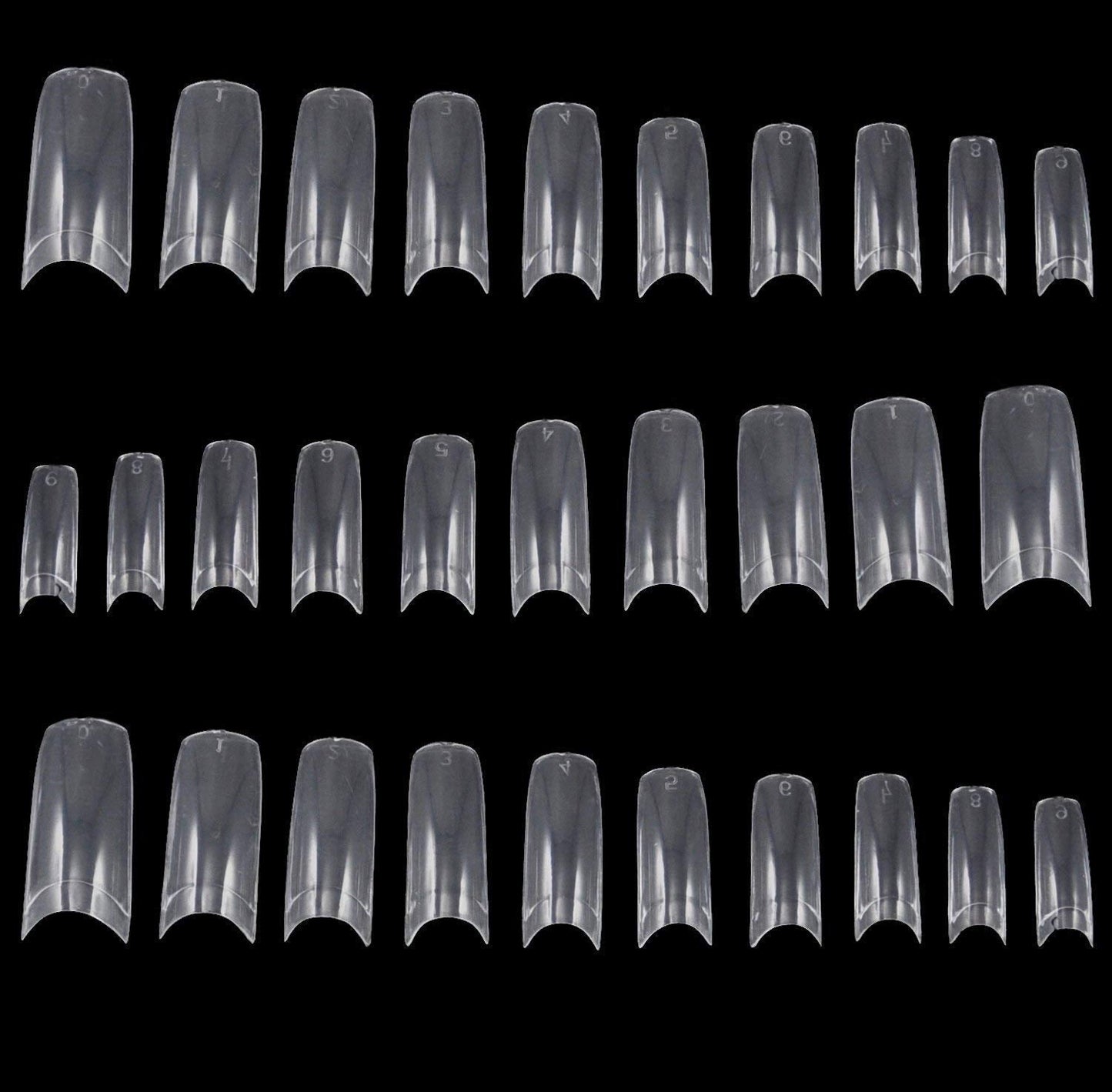 TRIXES 500 pcs Gel Ongles Conseils Ongles Français Clair Acrylique Conseils pour DIY Manucure 10 Modèles Différents