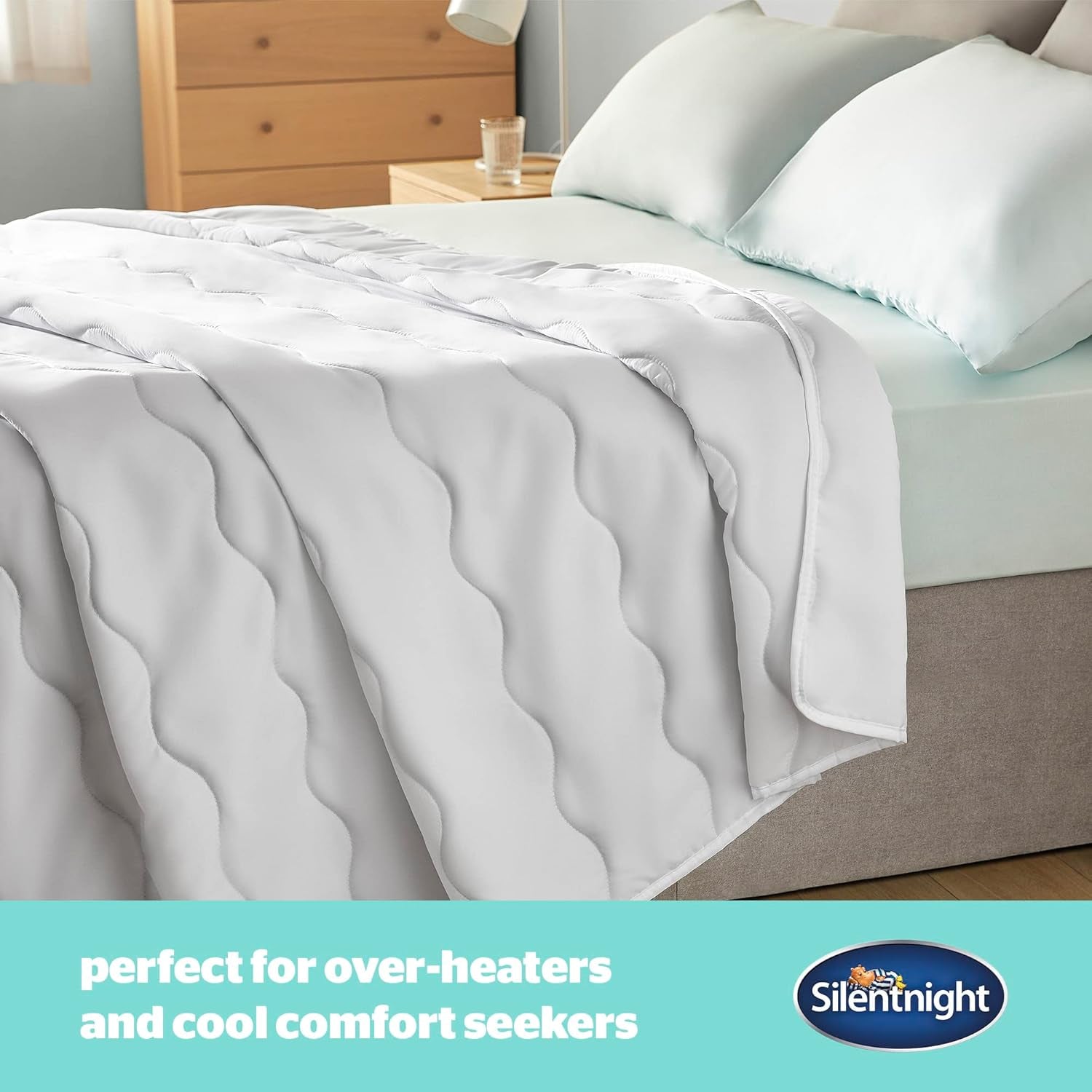 Silentnight Summer Breeze Couette pour lit simple 2,5 Tog Couette d'été légère idéale pour les nuits chaudes et les chambres chaudes Hypoallergénique et lavable en machine Lit simple 200 x 135 cm Quilts & Quilts Naty Shop