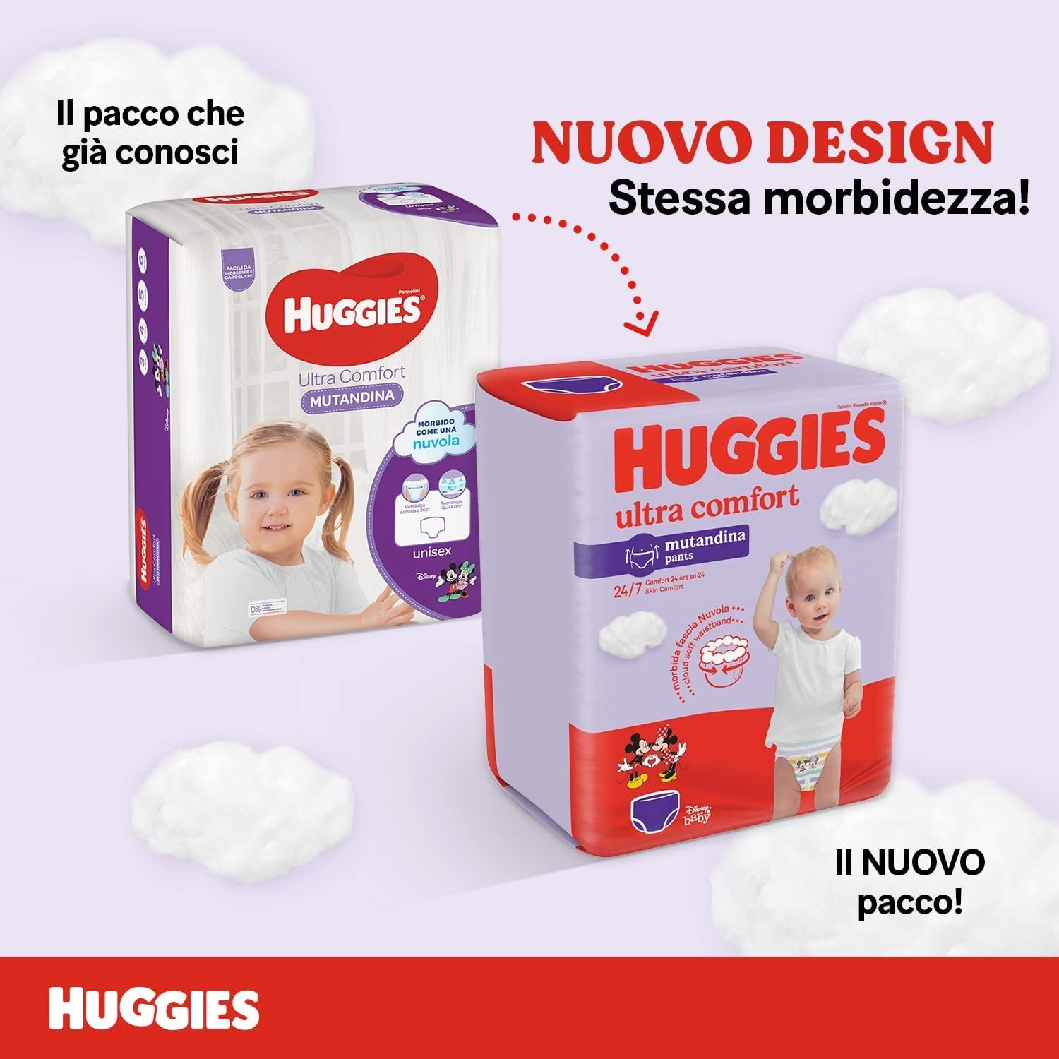 Couches Huggies Ultra Comfort, taille 4 (9-14 kg), paquet de 72 couches