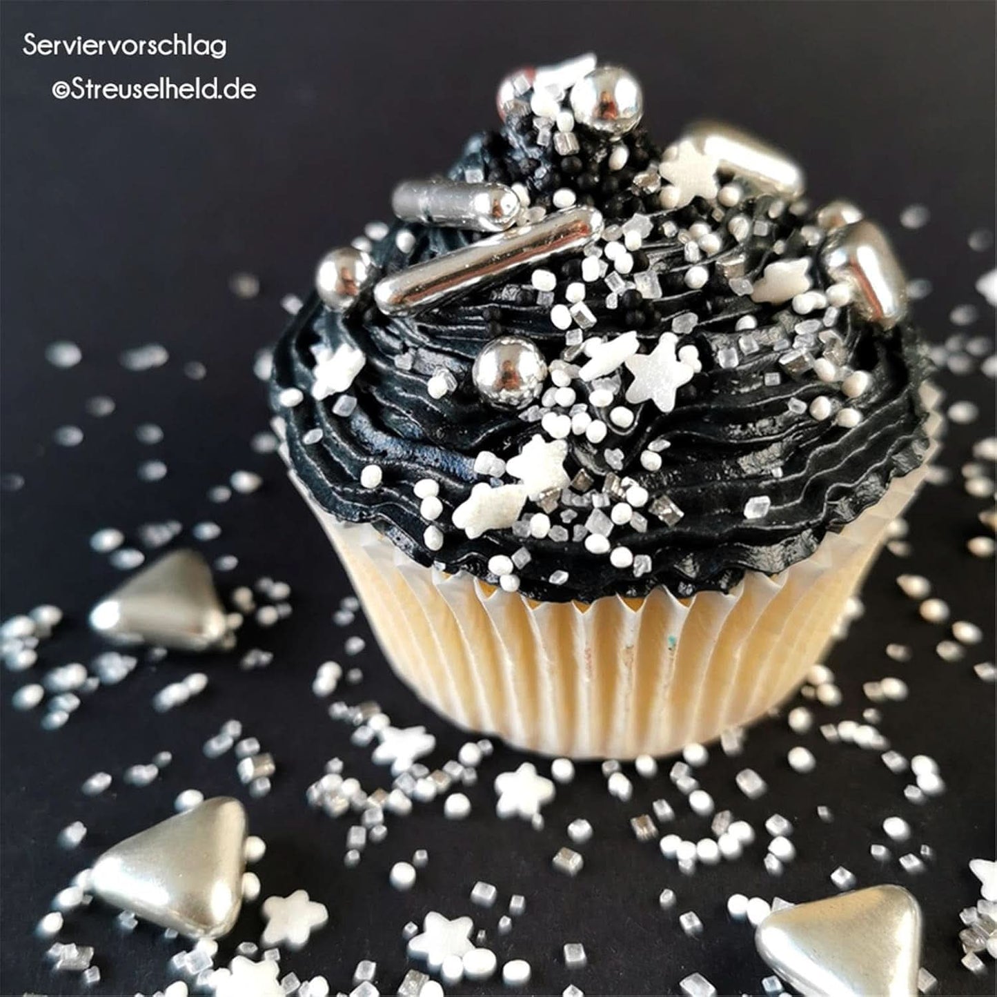 Streusel Hero Chocolate Mix Silver White Sprinkles, 40 grammes Naty Shop