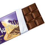 Milka Black Milk – Chocolat noir alpin fourré au lait et au nougat crémeux – 85g (paquet de 5)