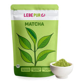 Lebepur BIO Matcha Poudre 100G - Qualité Premium du Japon Sans Additifs - Poudre de Thé Vert 100% Pure pour Matcha Latte, Thé Matcha, Thé Vert, Smoothie - Thé Vert Japonais