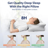 Oreiller cervical HOMCA, oreiller ergonomique en mousse à mémoire de forme, housse d'oreiller rafraîchissante 3D pour position couchée, latérale ou couchée, 62 X 41 X 9,5/12,5 cm Oreillers orthopédiques cervicaux Naty Shop