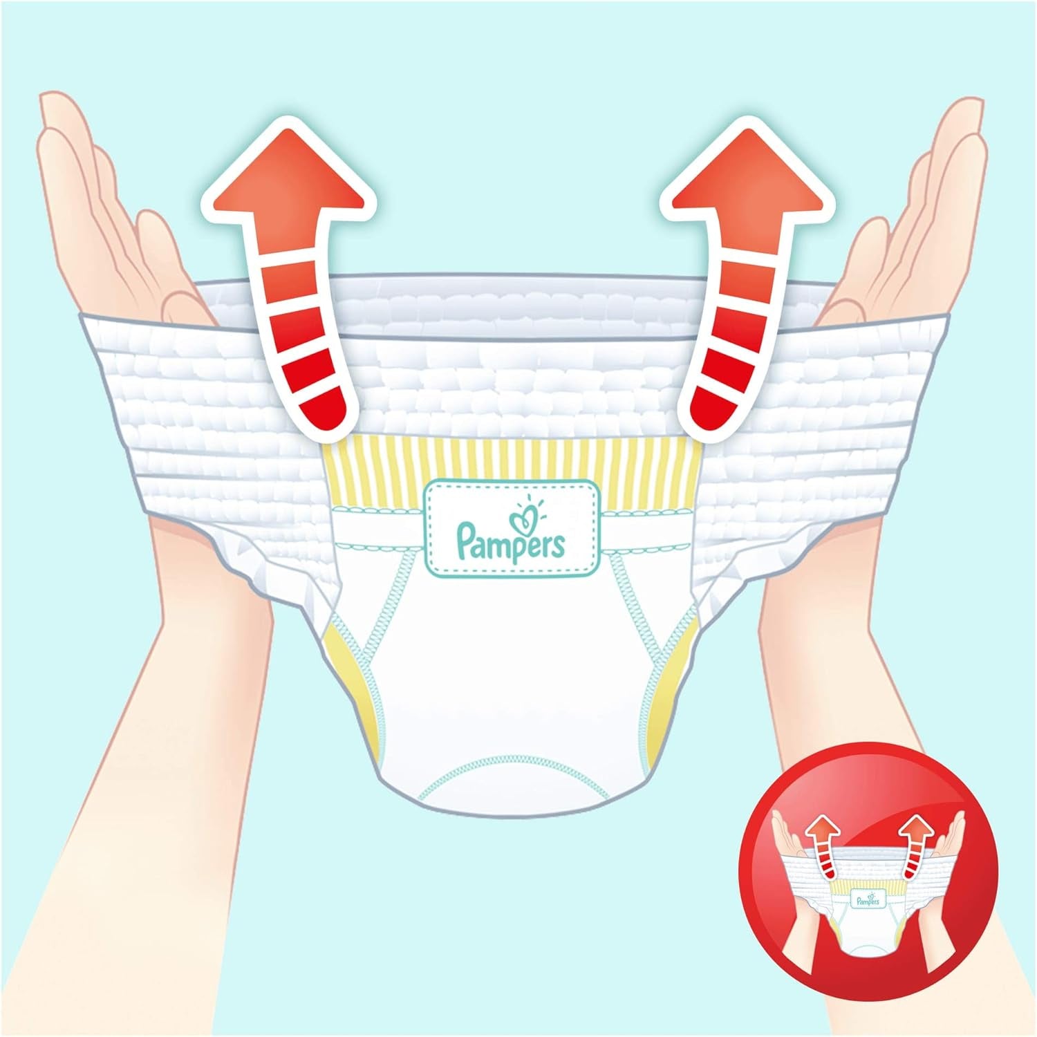 Pampers (ancienne version), culottes, taille 4, 9 kg-15 kg, paquet de trois (1 x 88 couches)
